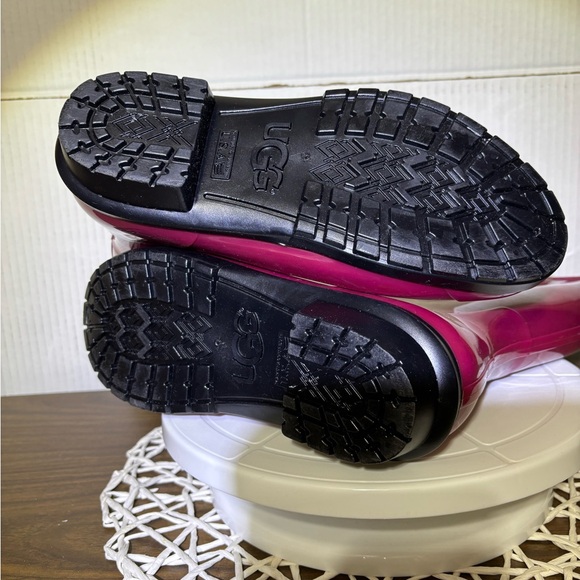 BOOT SALE size 8 Shaye Purple Tall Rubber Rain Boots 13.5” high.1”heel appearNEW - Picture 5 of 9